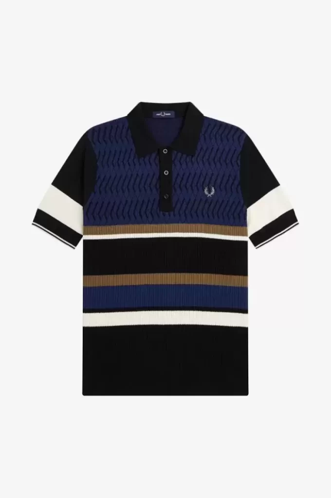 Argyle Panel Knitted Men’s Shirt Argyle Panel Knitted Men’s Shirt