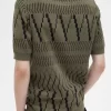 Argyle Panel Knitted Men’s T-Shirt Argyle Panel Knitted Men’s T-Shirt