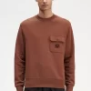 Badge Detail Crew Neck Men’s Sweatshirts