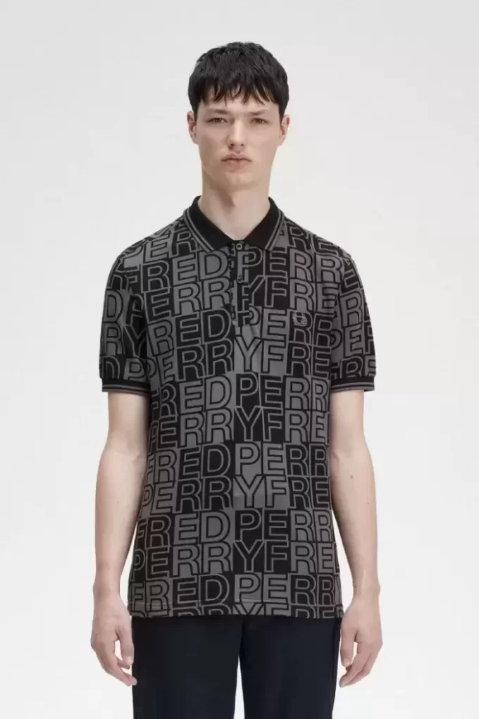 Block Graphic Men’s Polo Shirt Block Graphic Men’s Polo Shirt