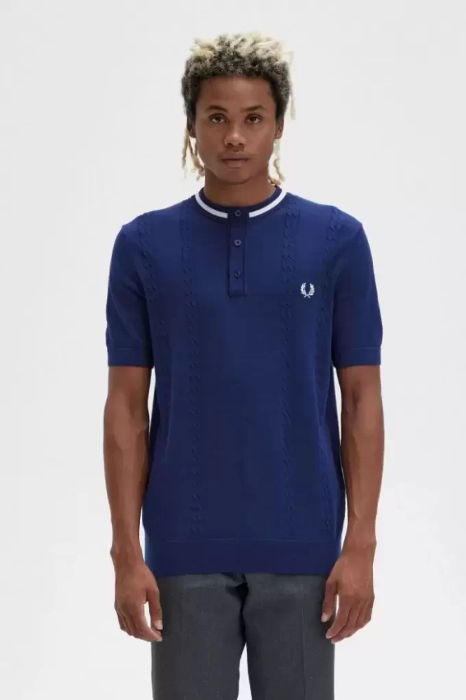 Cable Knit Henley Men’s Shirt Cable Knit Henley Men’s Shirt