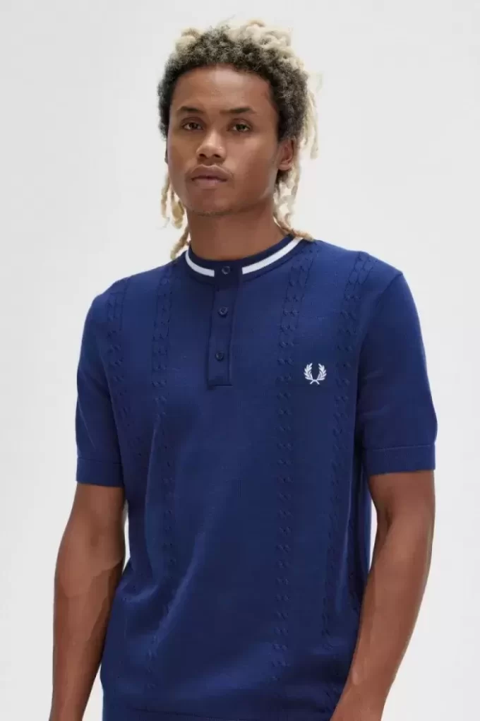 Cable Knit Henley Men’s Shirt Cable Knit Henley Men’s Shirt
