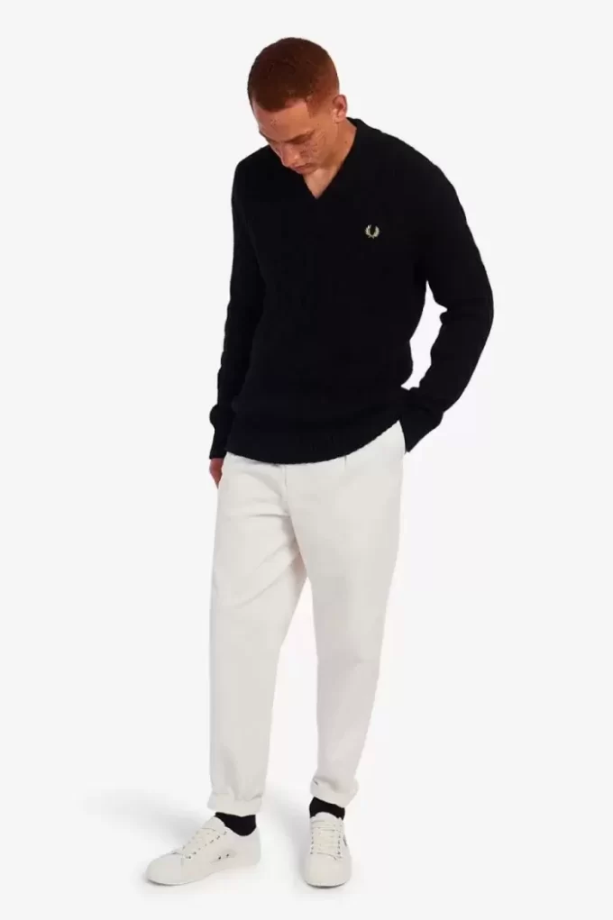Cable Knit V Neck Men’s Jumper Cable Knit V Neck Men’s Jumper