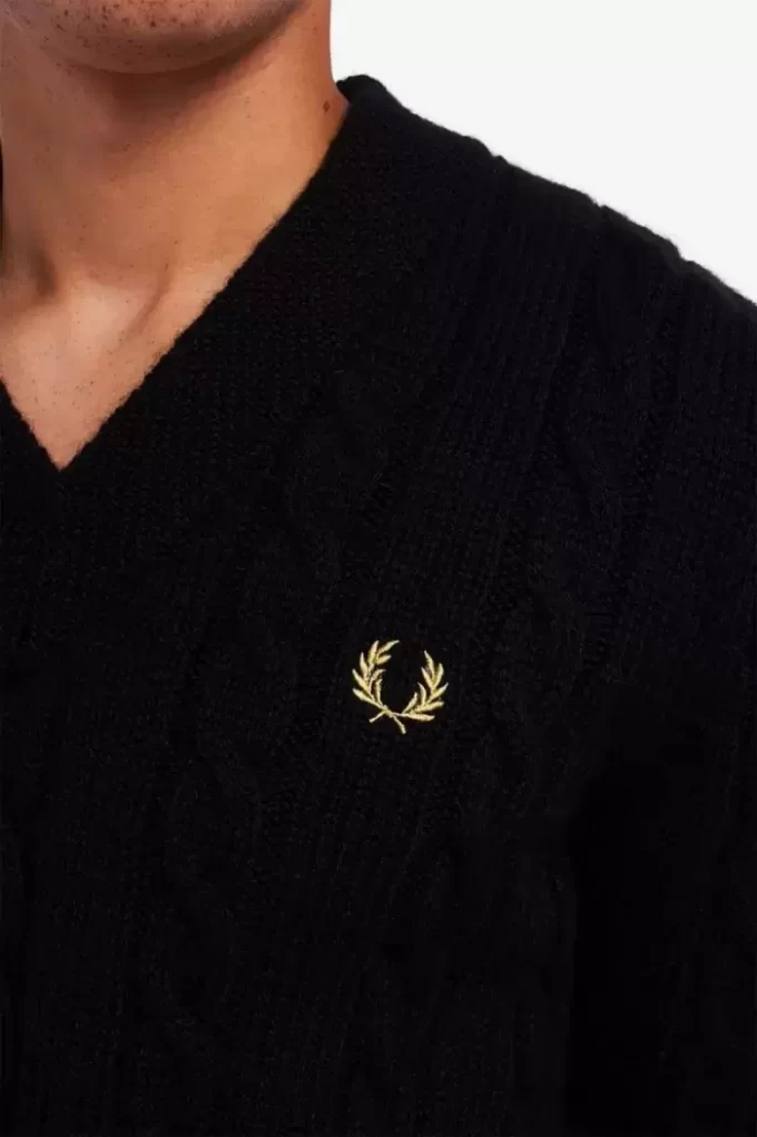 Cable Knit V Neck Men’s Jumper Cable Knit V Neck Men’s Jumper