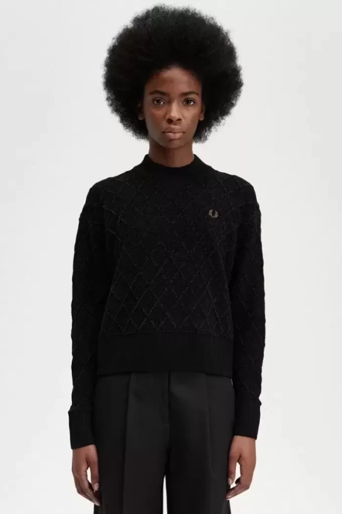 Chenille Grid Women’s Jumper Chenille Grid Women’s Jumper
