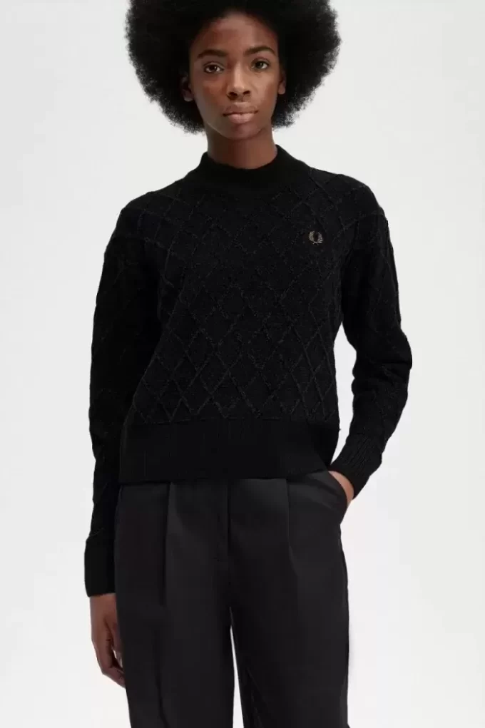 Chenille Grid Women’s Jumper Chenille Grid Women’s Jumper