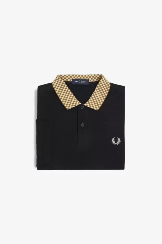 Chequerboard Collar Men’s Polo Shirt Chequerboard Collar Men’s Polo Shirt