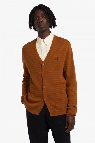 Chevron Textured Cardigan Knitwear