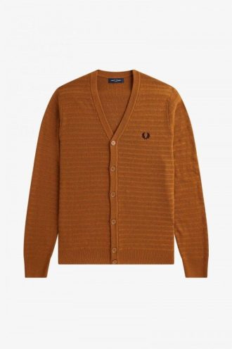 Chevron Textured Cardigan Knitwear
