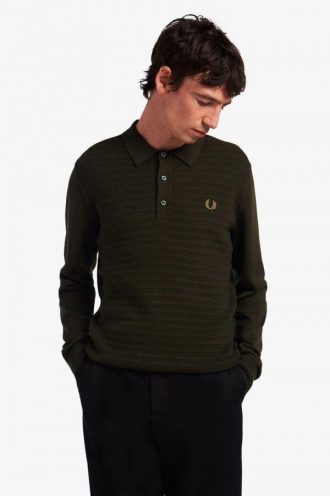 Chevron Textured Knitted Shirts