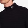 Chevron Textured Roll Neck Jumper Knitwear Chevron Textured Roll Neck Jumper Knitwear