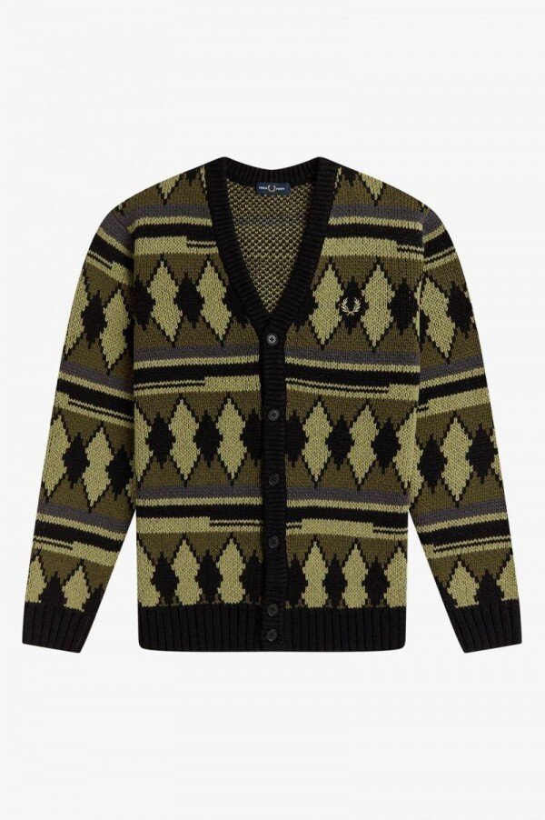 Chunky Jacquard Cardigan Knitwear Chunky Jacquard Cardigan Knitwear