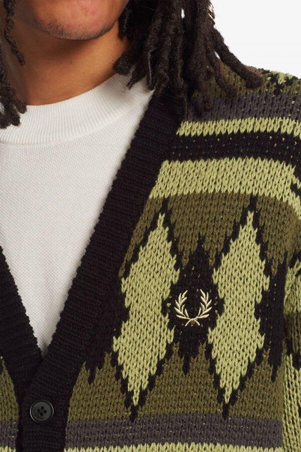 Chunky Jacquard Cardigan Knitwear Chunky Jacquard Cardigan Knitwear