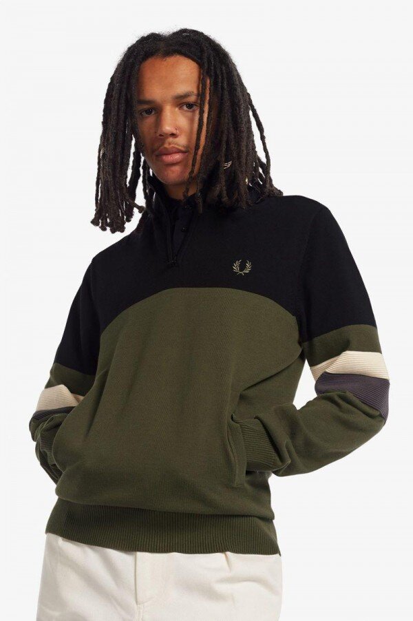 Colour Block Half-Zip Jumper Knitwear Colour Block Half-Zip Jumper Knitwear