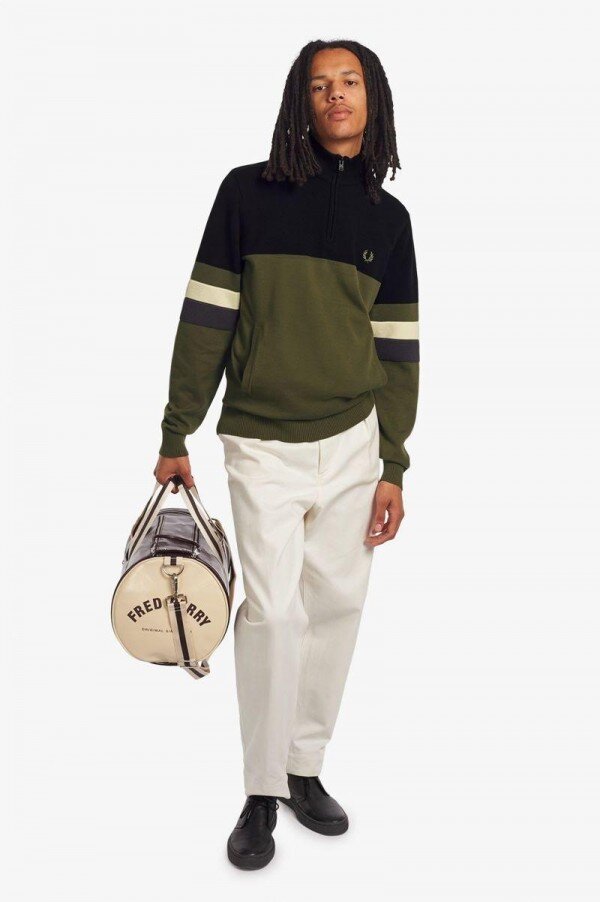 Colour Block Half-Zip Jumper Knitwear Colour Block Half-Zip Jumper Knitwear