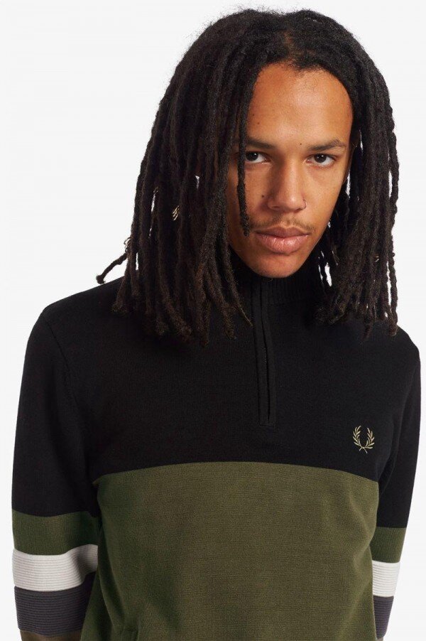 Colour Block Half-Zip Jumper Knitwear Colour Block Half-Zip Jumper Knitwear