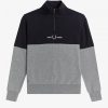 Colour Block Half Zip Sweatshirts