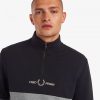 Colour Block Half Zip Sweatshirts