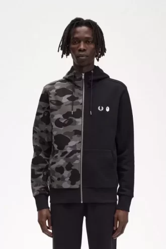 Contrast Zipped Hooded Men’s Sweatshirts