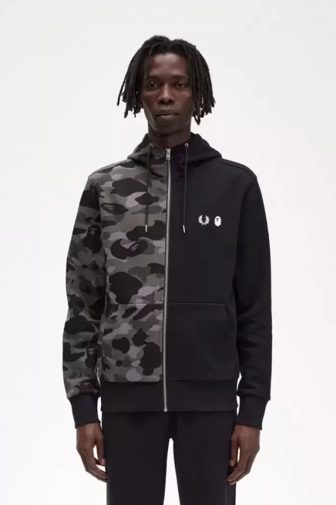 Contrast Zipped Hooded Men’s Sweatshirts