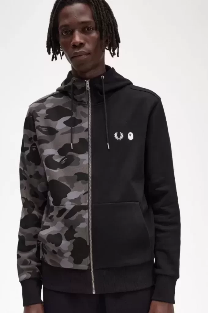 Contrast Zipped Hooded Men’s Sweatshirts