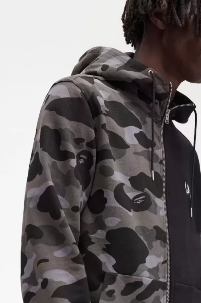 Contrast Zipped Hooded Men’s Sweatshirts