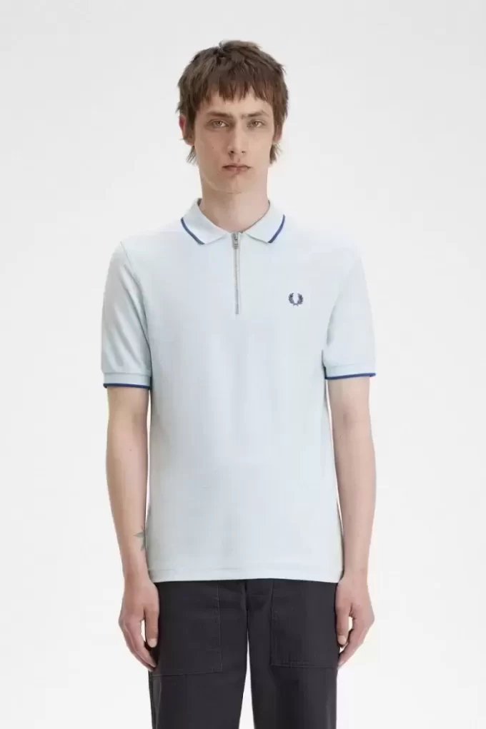 Crepe Pique Zip Neck Men’s Polo Shirt Crepe Pique Zip Neck Men’s Polo Shirt