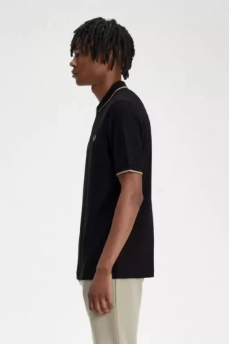 Crepe Pique Zip Neck Men’s Polo Shirt