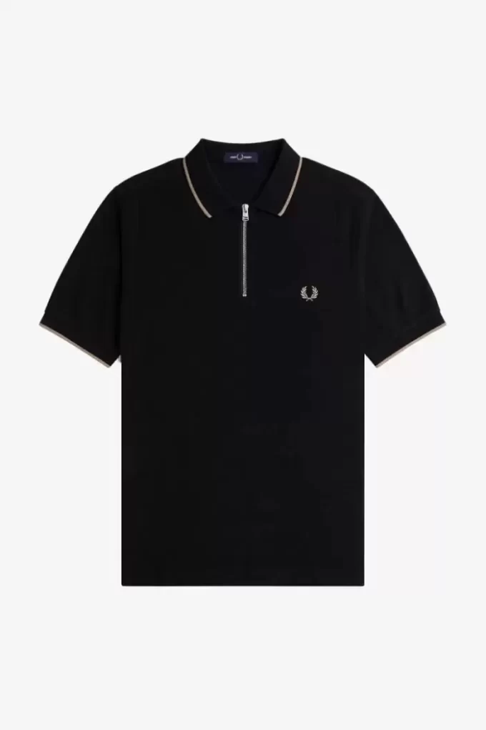 Crepe Pique Zip Neck Men’s Polo Shirt Crepe Pique Zip Neck Men’s Polo Shirt