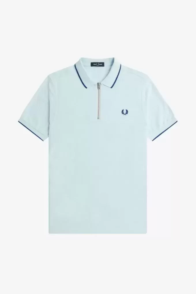Crepe Pique Zip Neck Men’s Polo Shirt Crepe Pique Zip Neck Men’s Polo Shirt