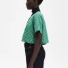 Cropped Gingham Piqué Women’s Polo Shirt Cropped Gingham Piqué Women’s Polo Shirt
