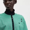 Cropped Gingham Piqué Women’s Polo Shirt Cropped Gingham Piqué Women’s Polo Shirt