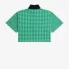 Cropped Gingham Piqué Women’s Polo Shirt Cropped Gingham Piqué Women’s Polo Shirt