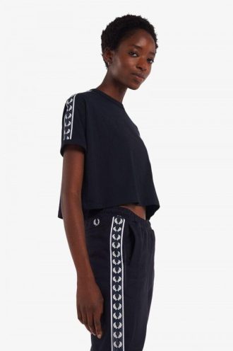 Cropped Taped Ringer T Shirts