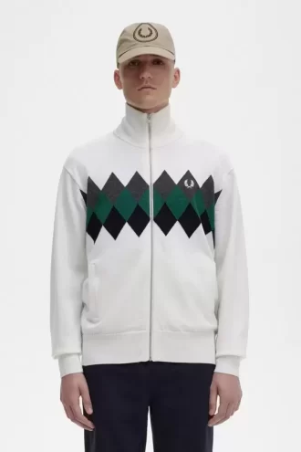 Diamond Intarsia Men’s Cardigan