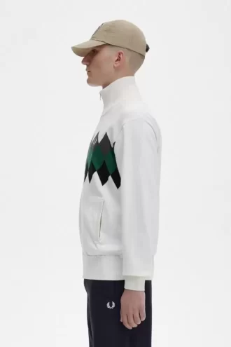 Diamond Intarsia Men’s Cardigan