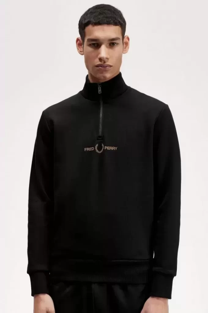 Double Graphic Half Zip Men’s Sweatshirts