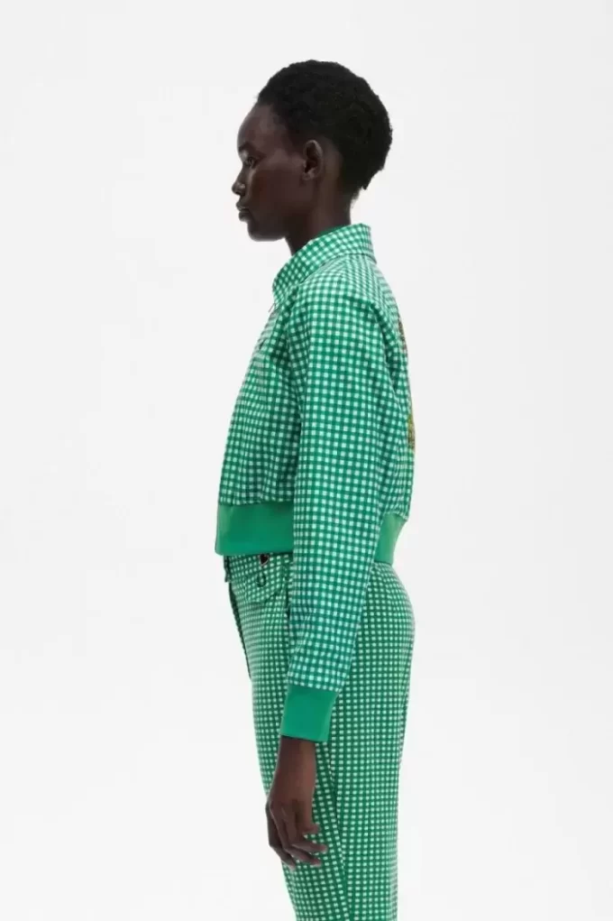 Embroidered Gingham Women’s Jackets Embroidered Gingham Women’s Jackets