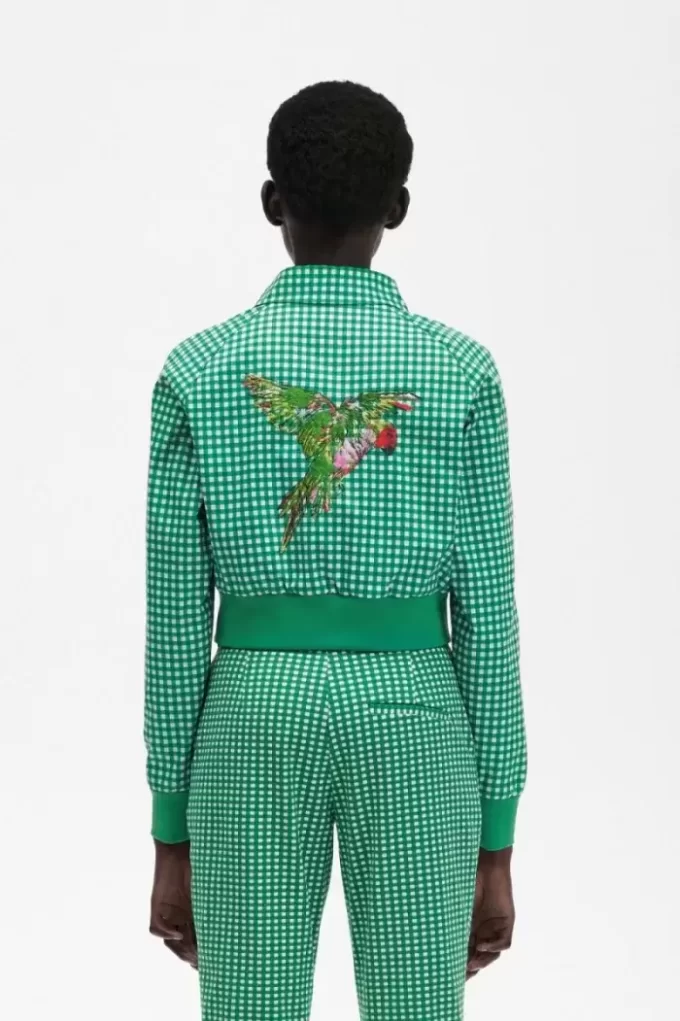Embroidered Gingham Women’s Jackets Embroidered Gingham Women’s Jackets