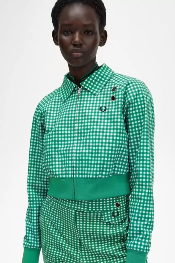 Embroidered Gingham Women’s Jackets Embroidered Gingham Women’s Jackets