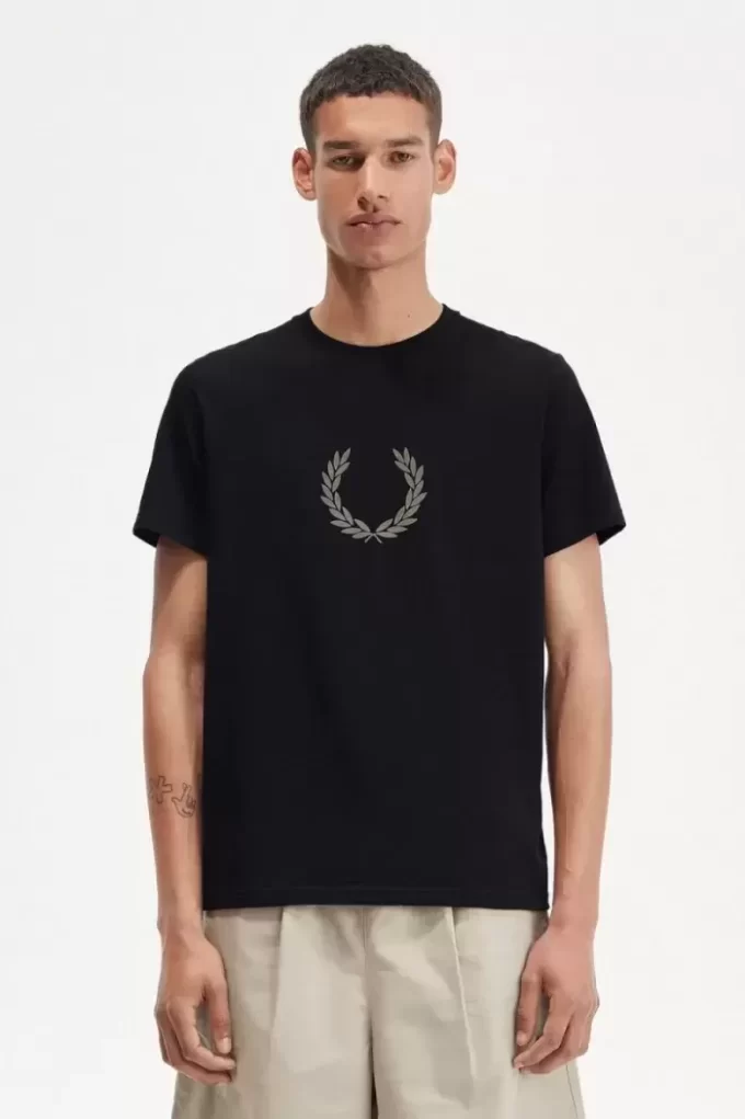 Flocked Laurel Wreath Men’s T-Shirt Flocked Laurel Wreath Men’s T-Shirt