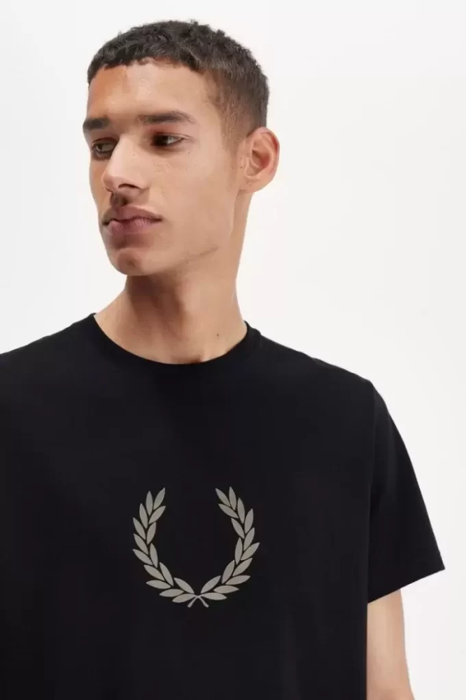 Flocked Laurel Wreath Men’s T-Shirt Flocked Laurel Wreath Men’s T-Shirt