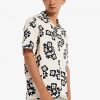 Floral Print Revere Collar Shirts Floral Print Revere Collar Shirts