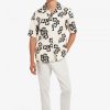Floral Print Revere Collar Shirts Floral Print Revere Collar Shirts
