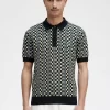 Glitch Chequerboard Knitted Men’s Shirt Glitch Chequerboard Knitted Men’s Shirt