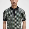 Glitch Chequerboard Knitted Men’s Shirt Glitch Chequerboard Knitted Men’s Shirt