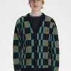 Glitch Chequerboard Men’s Cardigan Glitch Chequerboard Men’s Cardigan