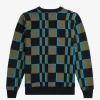 Glitch Chequerboard Men’s Cardigan Glitch Chequerboard Men’s Cardigan