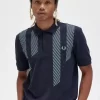 Glitch Stripe Men’s Polo Shirt Glitch Stripe Men’s Polo Shirt