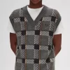 Glitch Tartan Knitted Men’s Tanks Glitch Tartan Knitted Men’s Tanks